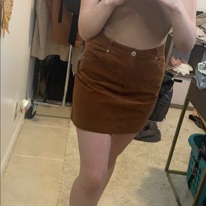 Brown corduroy skirt